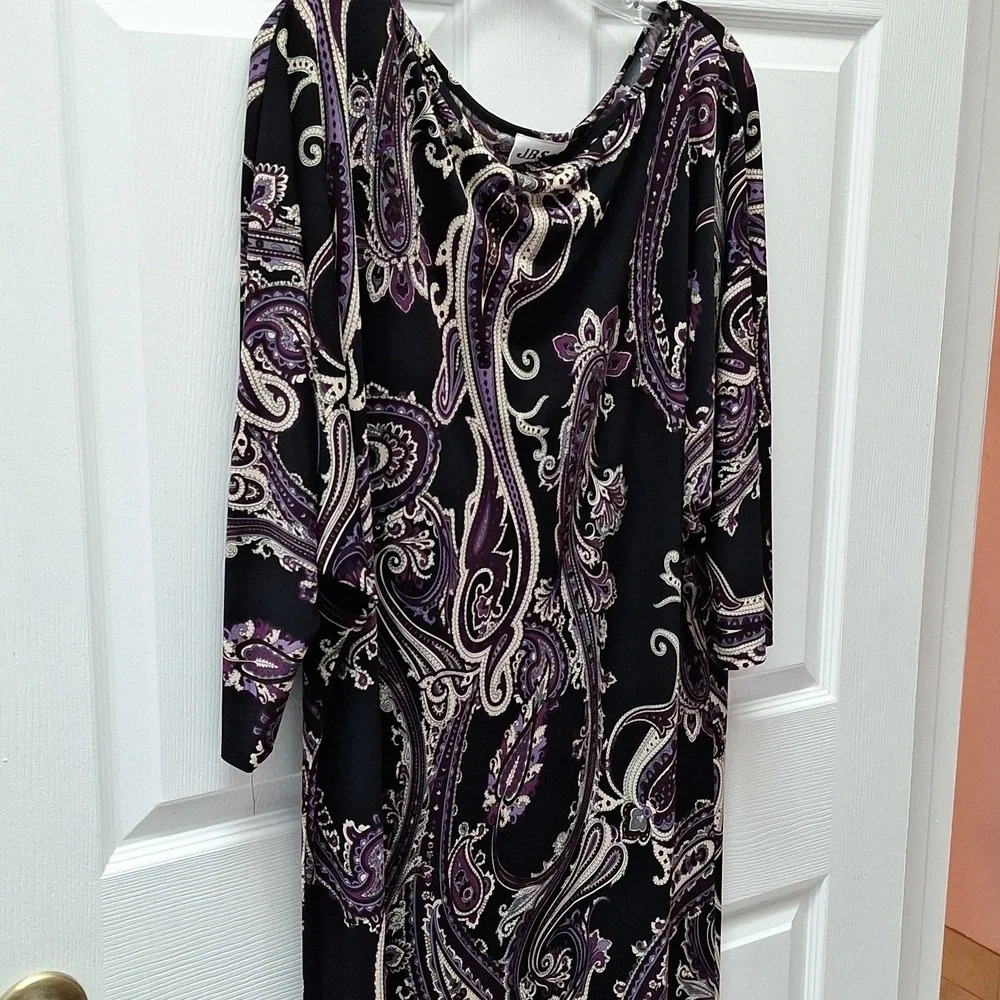Y women's JBS stretch paisley plus size dress 1X